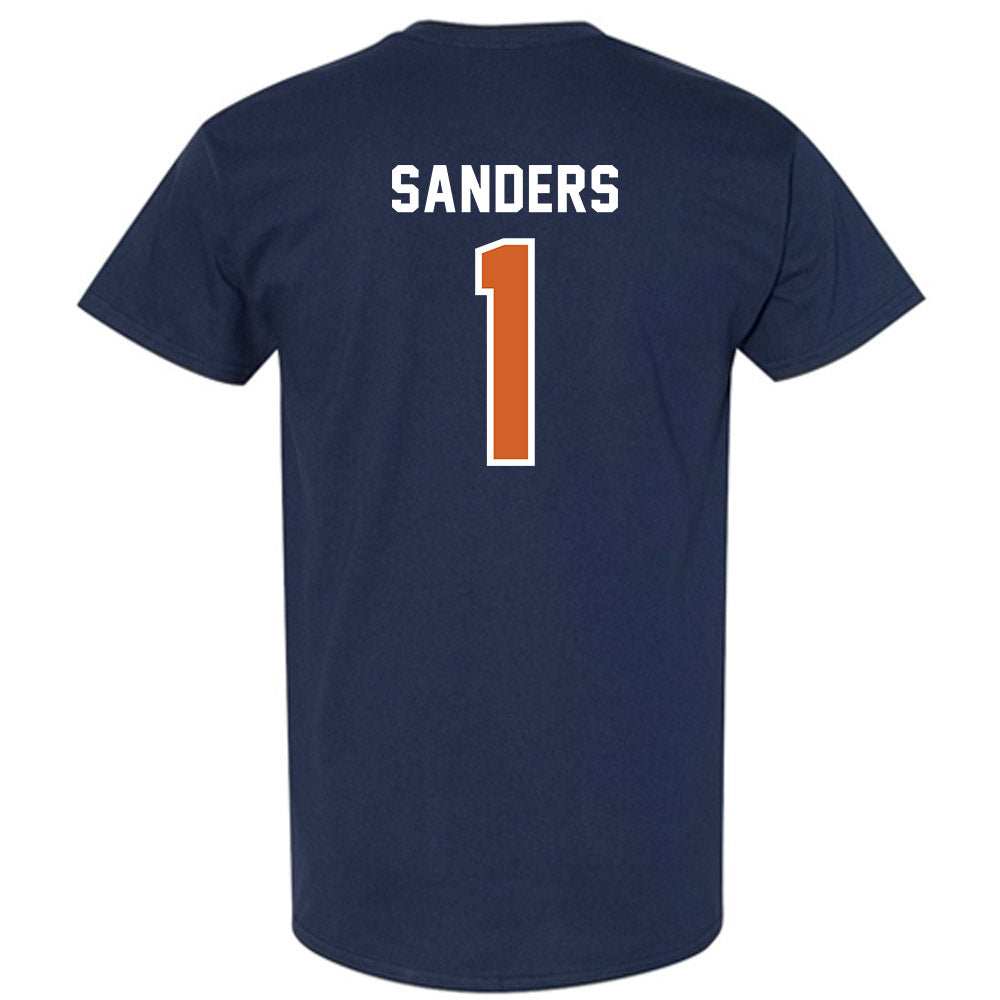 Wheaton IL - NCAA Baseball : Scott Sanders - Navy T-Shirt-1