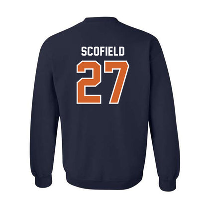 Wheaton IL - NCAA Baseball : Charlie Scofield - Navy Crewneck Sweatshirt-1