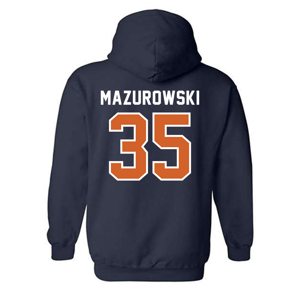 Wheaton IL - NCAA Baseball : Jack Mazurowski - Navy Hooded Sweatshirt-1