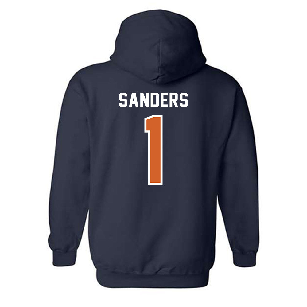 Wheaton IL - NCAA Baseball : Scott Sanders - Navy Hooded Sweatshirt-1