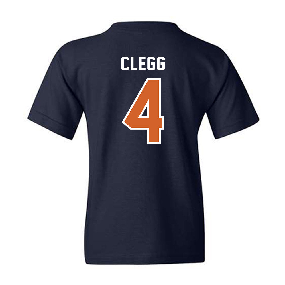 Wheaton IL - NCAA Baseball : William Clegg - Navy Youth T-Shirt-1