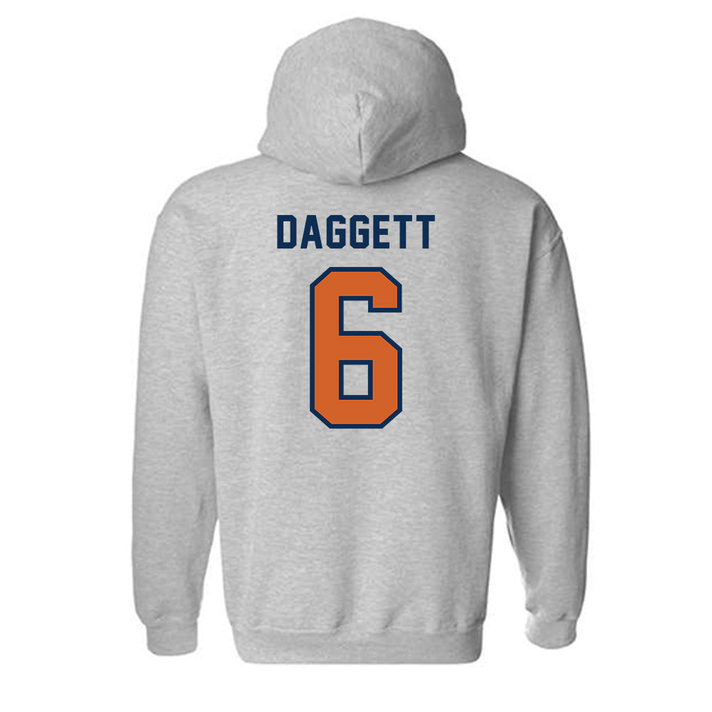 Wheaton IL - NCAA Baseball : Cole Daggett - Classic Shersey Hooded Sweatshirt-1