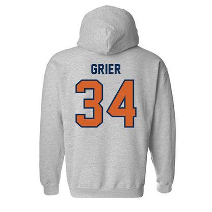 Wheaton IL - NCAA Baseball : Carson Grier - Classic Shersey Hooded Sweatshirt-1