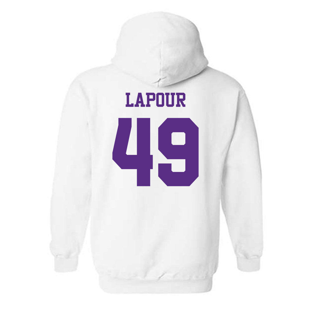 TCU - NCAA Baseball : Tommy LaPour - Classic Shersey Hooded Sweatshirt-1