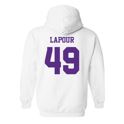 TCU - NCAA Baseball : Tommy LaPour - Classic Shersey Hooded Sweatshirt-1