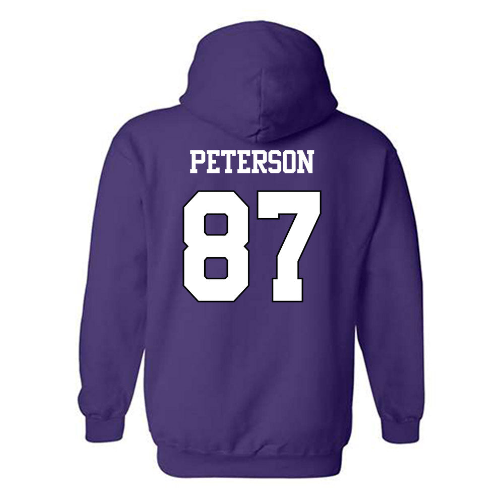 TCU - NCAA Football : Mason Peterson - Classic Shersey Hooded Sweatshirt-1