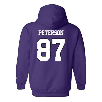 TCU - NCAA Football : Mason Peterson - Classic Shersey Hooded Sweatshirt-1