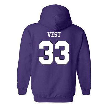 TCU - NCAA Women's Soccer : Grace Vest - Classic Shersey Hooded Sweatshirt-1
