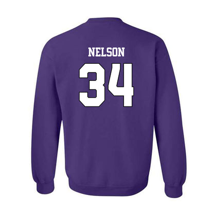 TCU - NCAA Baseball : Cade Nelson - Classic Shersey Crewneck Sweatshirt-1