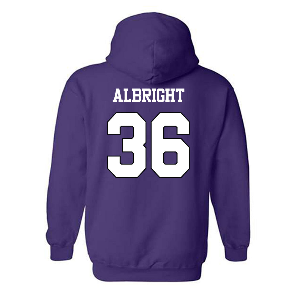 TCU - NCAA Football : Joseph Albright - Classic Shersey Hooded Sweatshirt-1