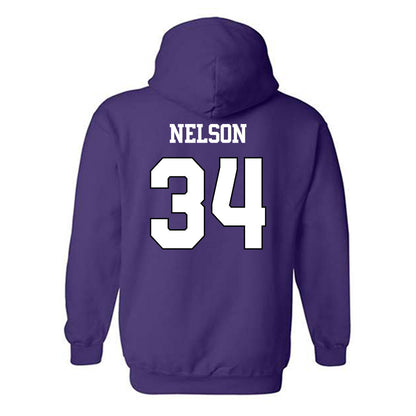 TCU - NCAA Baseball : Cade Nelson - Classic Shersey Hooded Sweatshirt-1