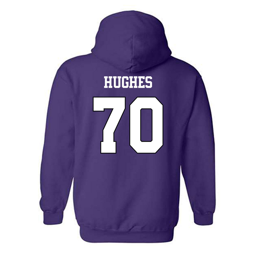 TCU - NCAA Football : Ryan Hughes - Classic Shersey Hooded Sweatshirt-1