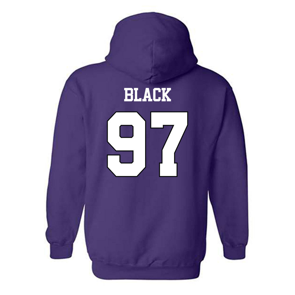 TCU - NCAA Football : Easton Black - Classic Shersey Hooded Sweatshirt-1