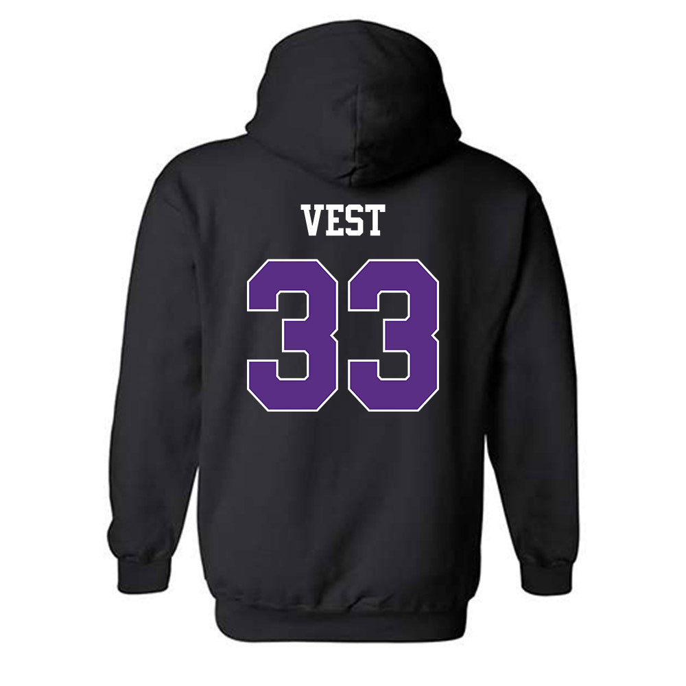 TCU - NCAA Women's Soccer : Grace Vest - Classic Shersey Hooded Sweatshirt-1