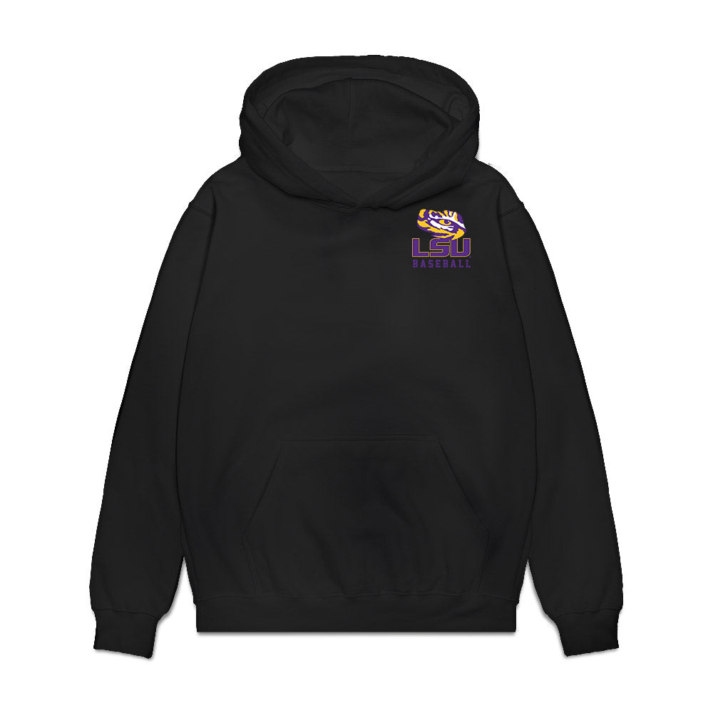 LSU - NCAA Baseball : Cooper Williams - Collage Premium Hooded Sweatshirt-0