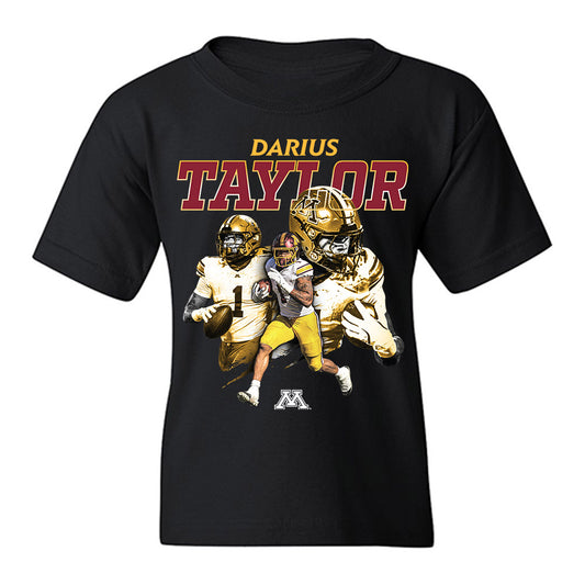 Minnesota - NCAA Football : Darius Taylor - Collage Youth T-Shirt-0