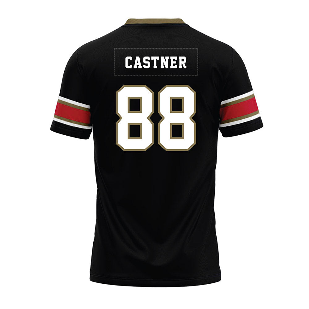 Miami of Ohio - NCAA Football : CJ Castner - Black Premium Football Jersey-1