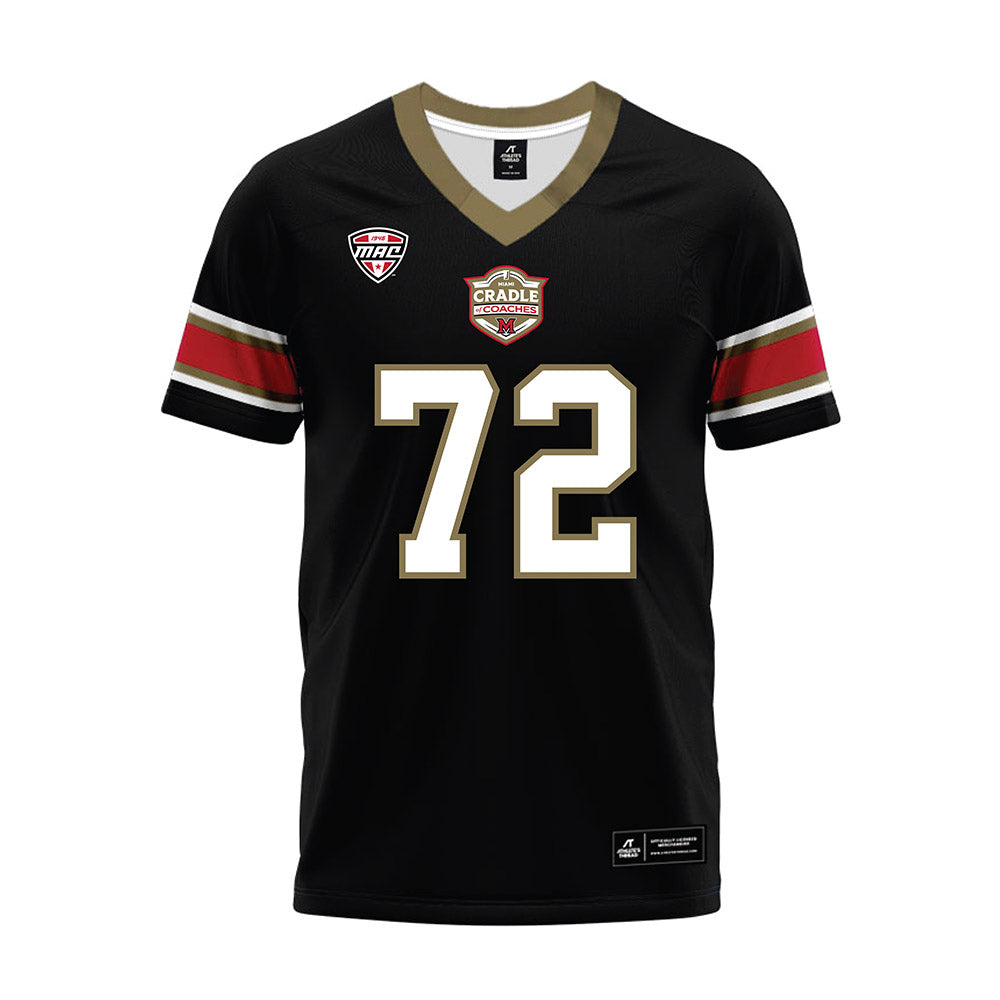 Miami of Ohio - NCAA Football : Kris Manu - Black Premium Football Jersey-0