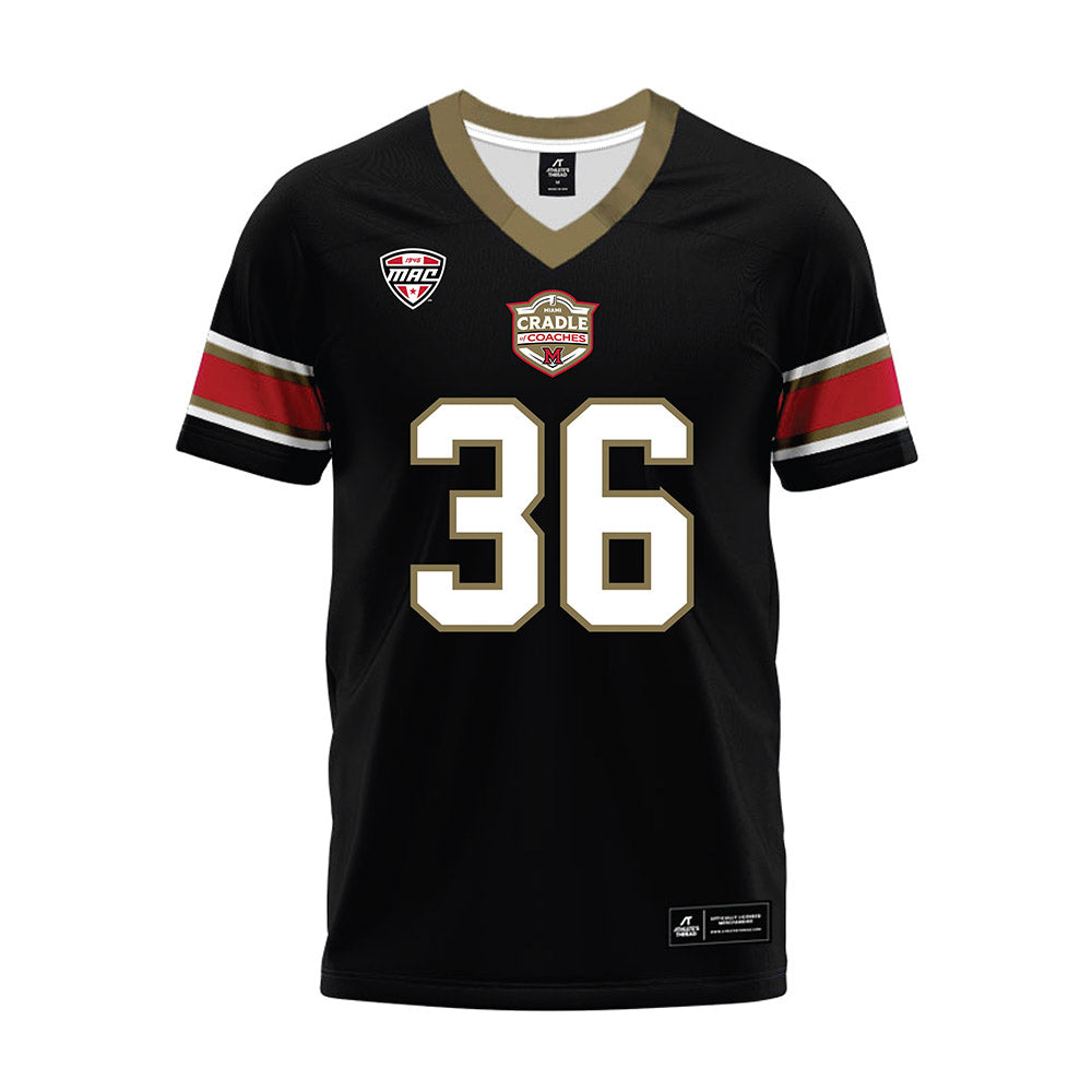 Miami of Ohio - NCAA Football : Carter Holden - Black Premium Football Jersey-0
