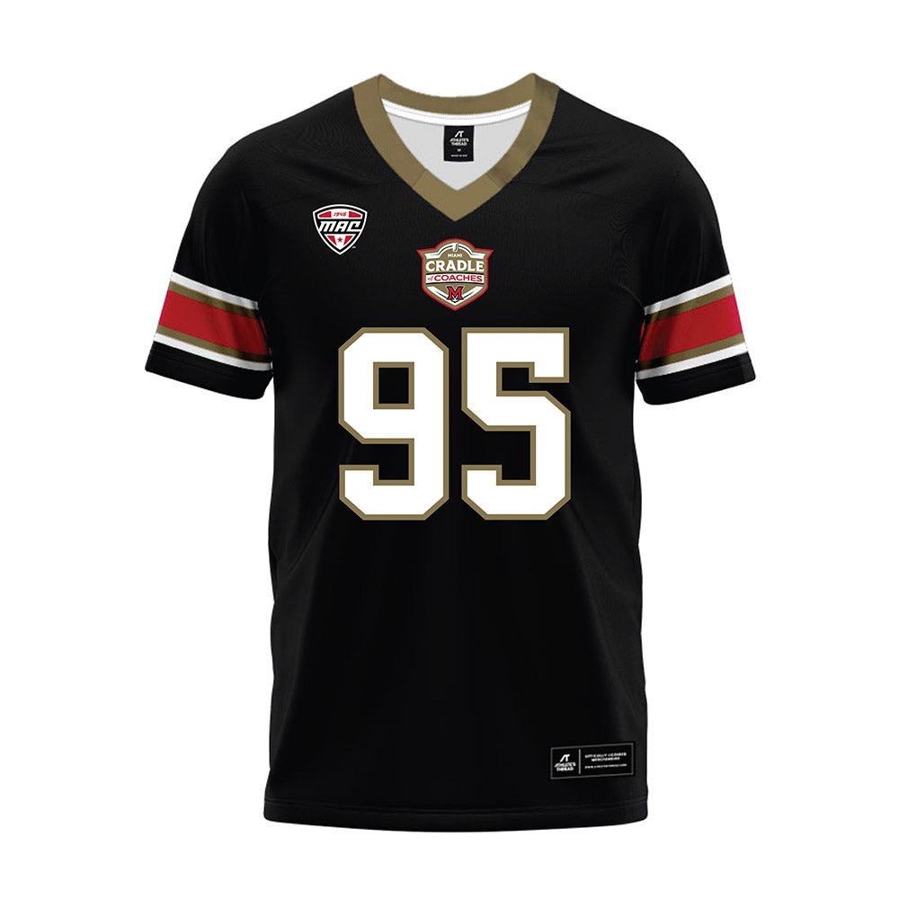 Miami of Ohio - NCAA Football : Aariz Taylor - Black Premium Football Jersey-0