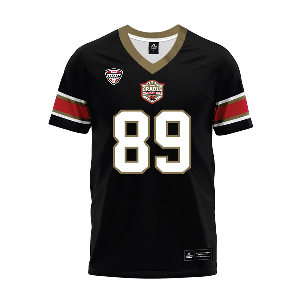 Miami of Ohio - NCAA Football : Brayden Boeing - Black Premium Football Jersey-0