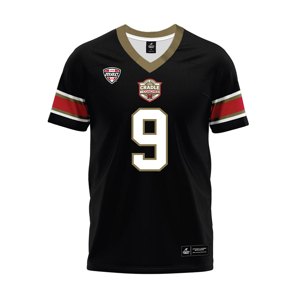 Miami of Ohio - NCAA Football : Javon Hammonds - Black Premium Football Jersey-0