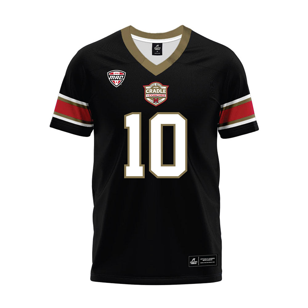 Miami of Ohio - NCAA Football : Jermaine Agee - Black Premium Football Jersey-0