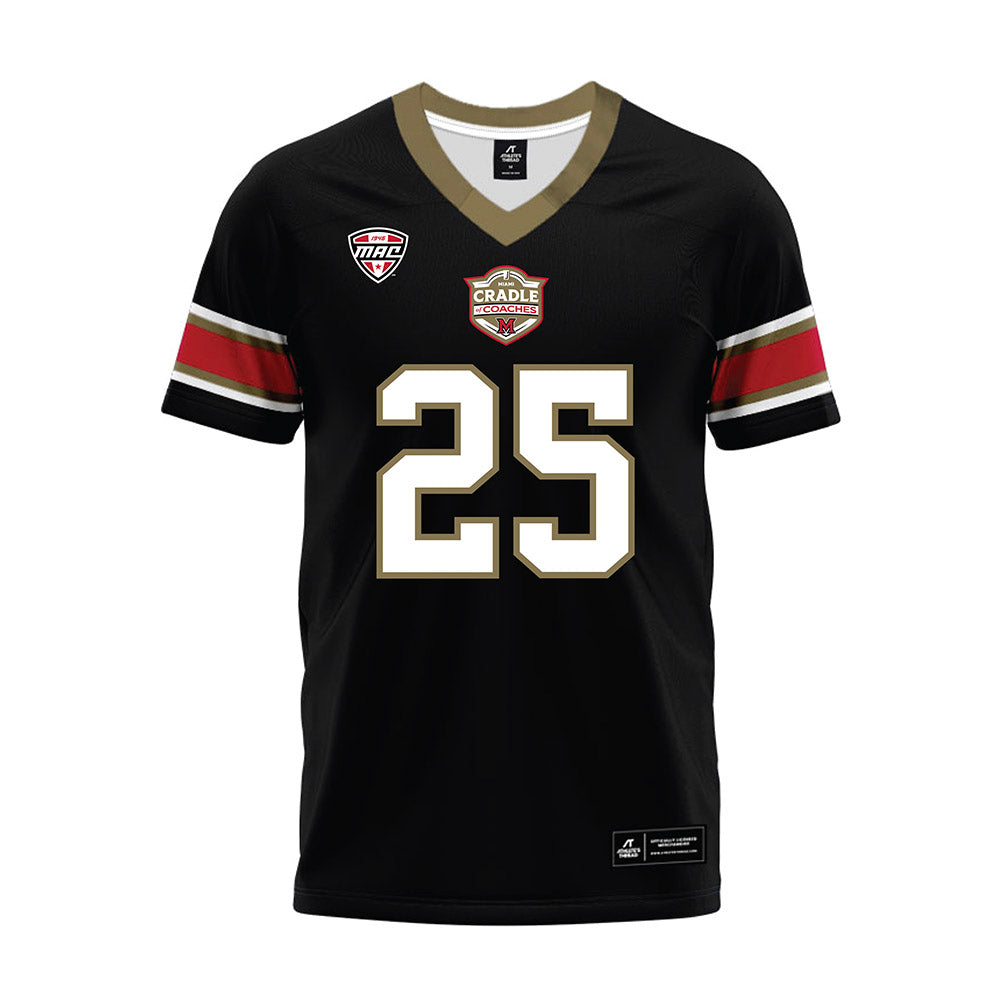 Miami of Ohio - NCAA Football : Ike Steward - Black Premium Football Jersey-0