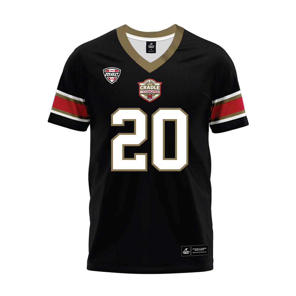 Miami of Ohio - NCAA Football : Cade Yacamelli - Black Premium Football Jersey-0