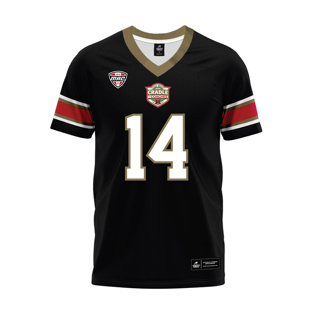 Miami of Ohio - NCAA Football : William Pressley - Black Premium Football Jersey-0