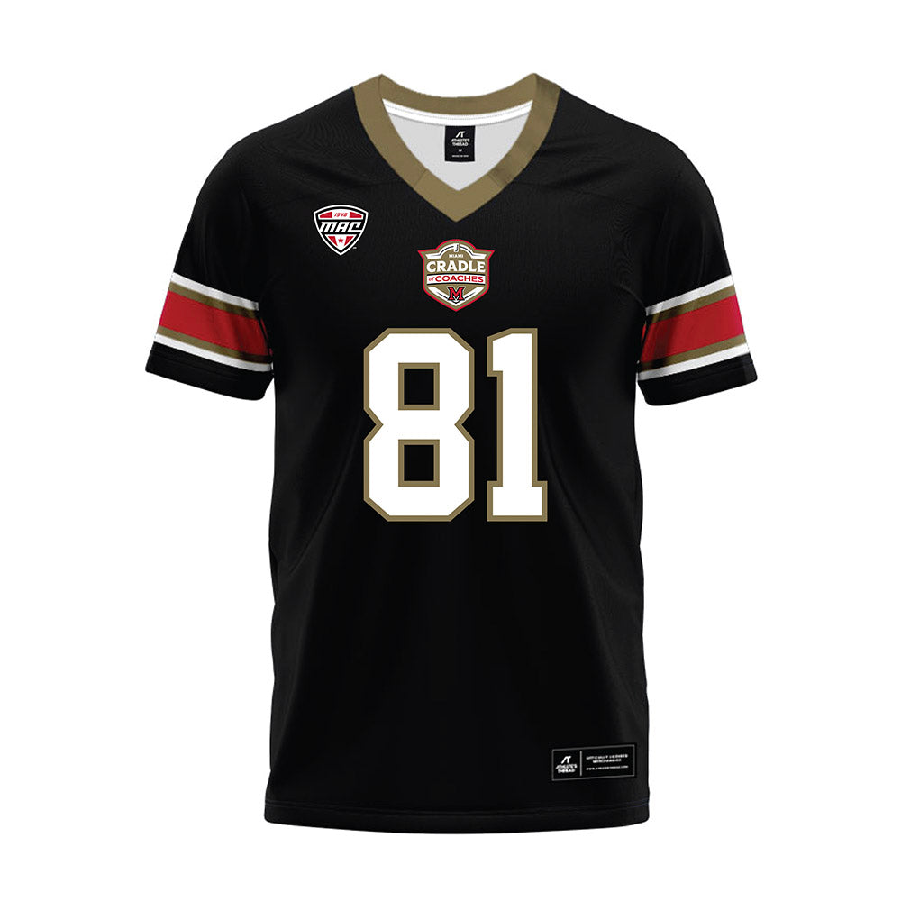 Miami of Ohio - NCAA Football : Brendan Loftus - Black Premium Football Jersey-0