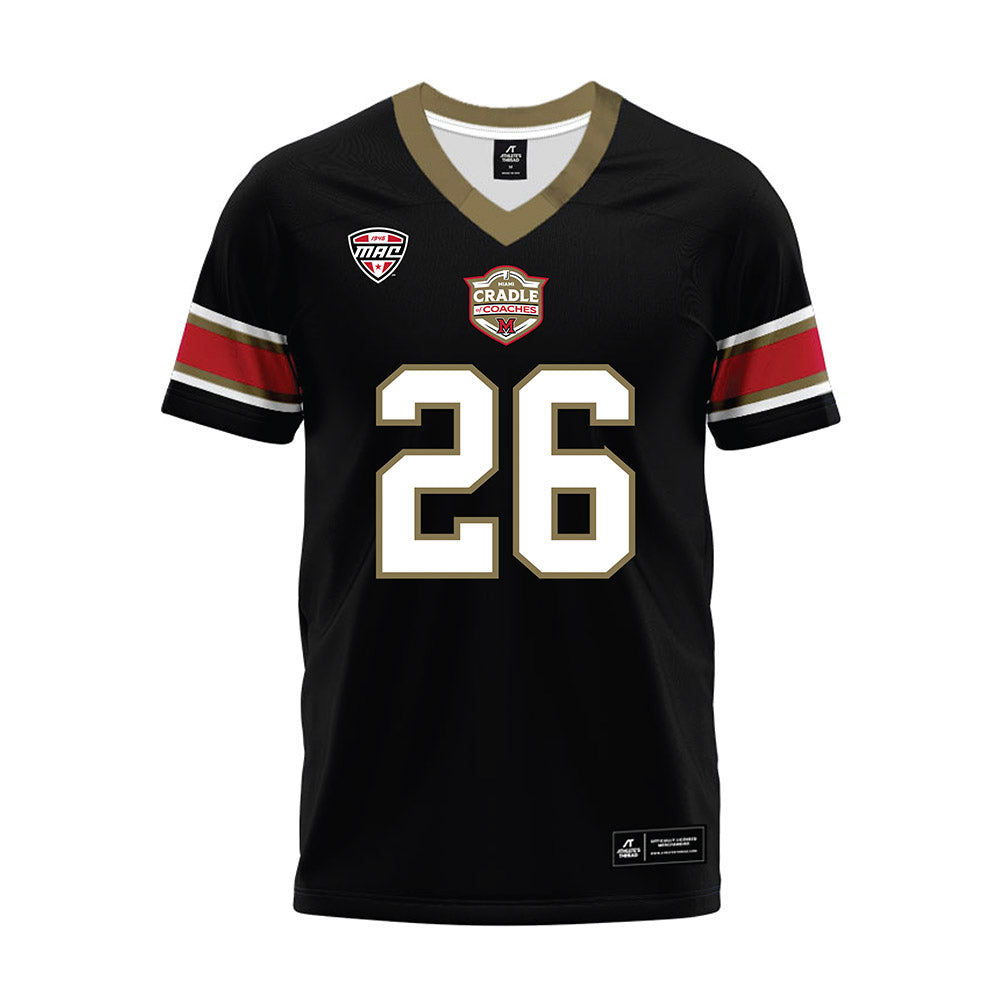 Miami of Ohio - NCAA Football : Eli Coppess - Black Premium Football Jersey-0
