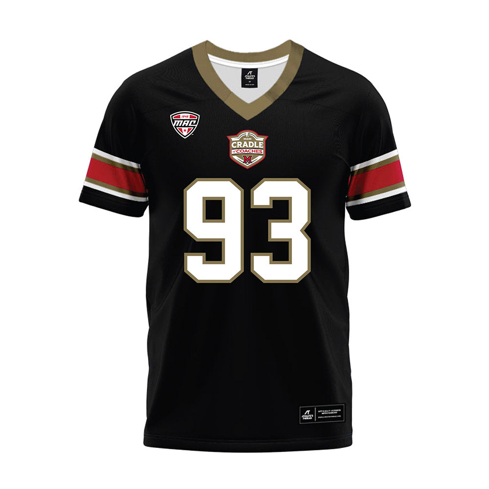 Miami of Ohio - NCAA Football : Logan Howell - Black Premium Football Jersey-0