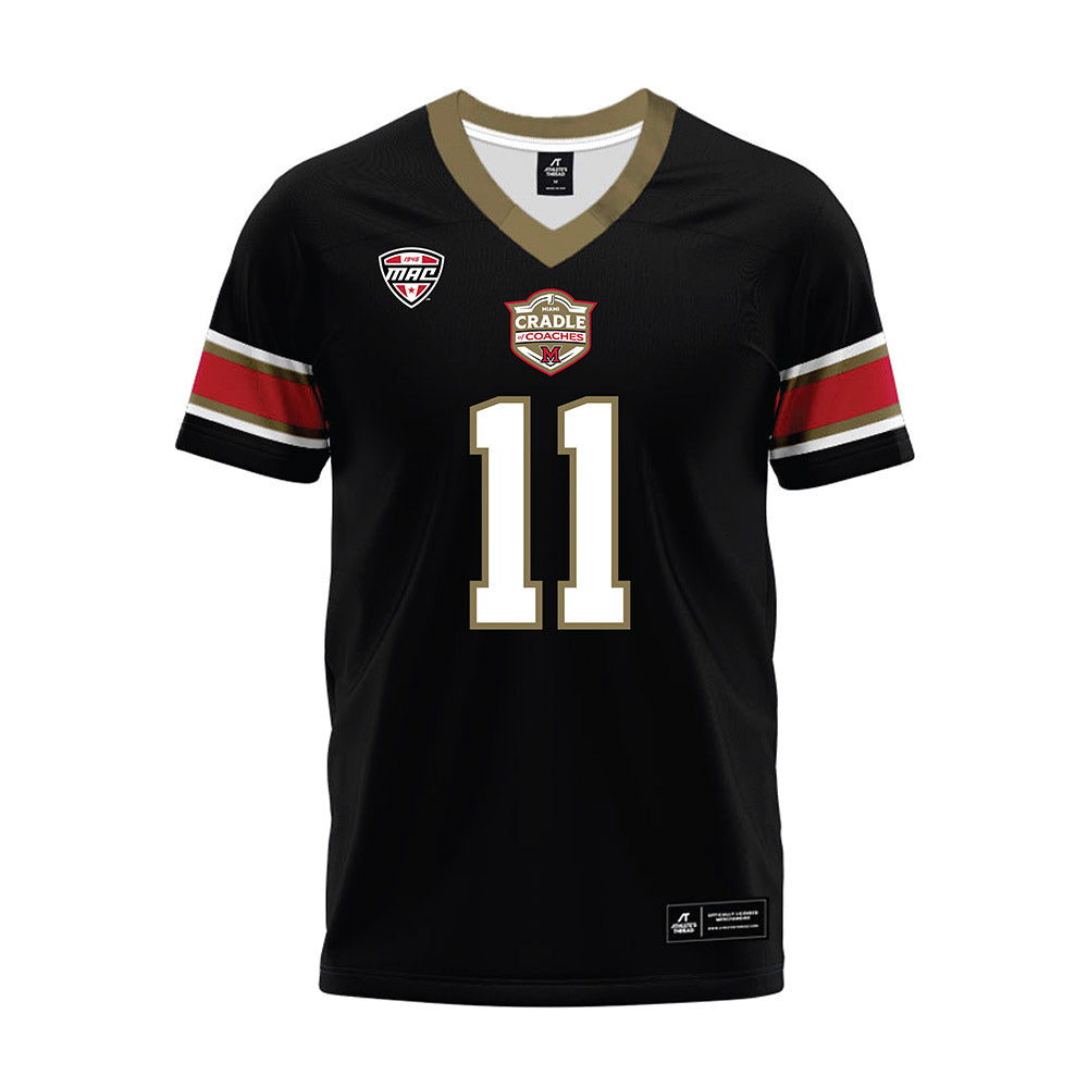 Miami of Ohio - NCAA Football : Drew Bellisari - Black Premium Football Jersey-0