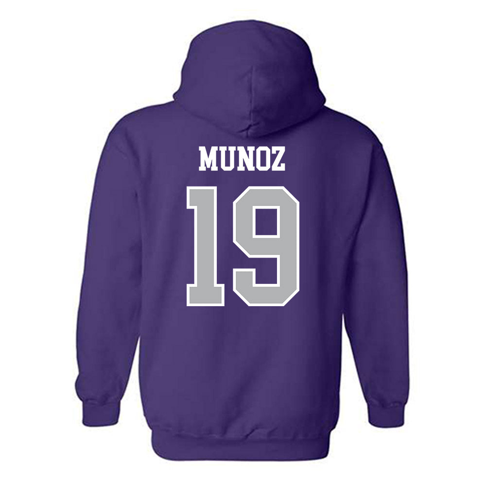 SBU - NCAA Men's Soccer : Jorge Munoz - Classic Shersey Hooded Sweatshirt-1