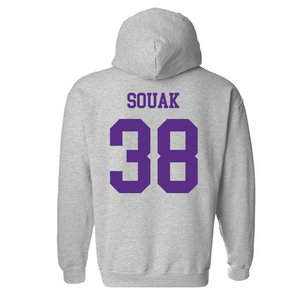 SBU - NCAA Men's Soccer : Nadir Souak - Classic Shersey Hooded Sweatshirt-1