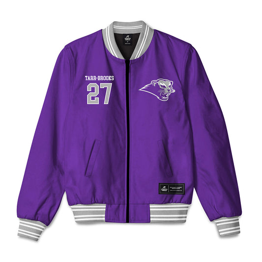 SBU - NCAA Football : Dominic Tarr-Brooks - Bomber Jacket-0