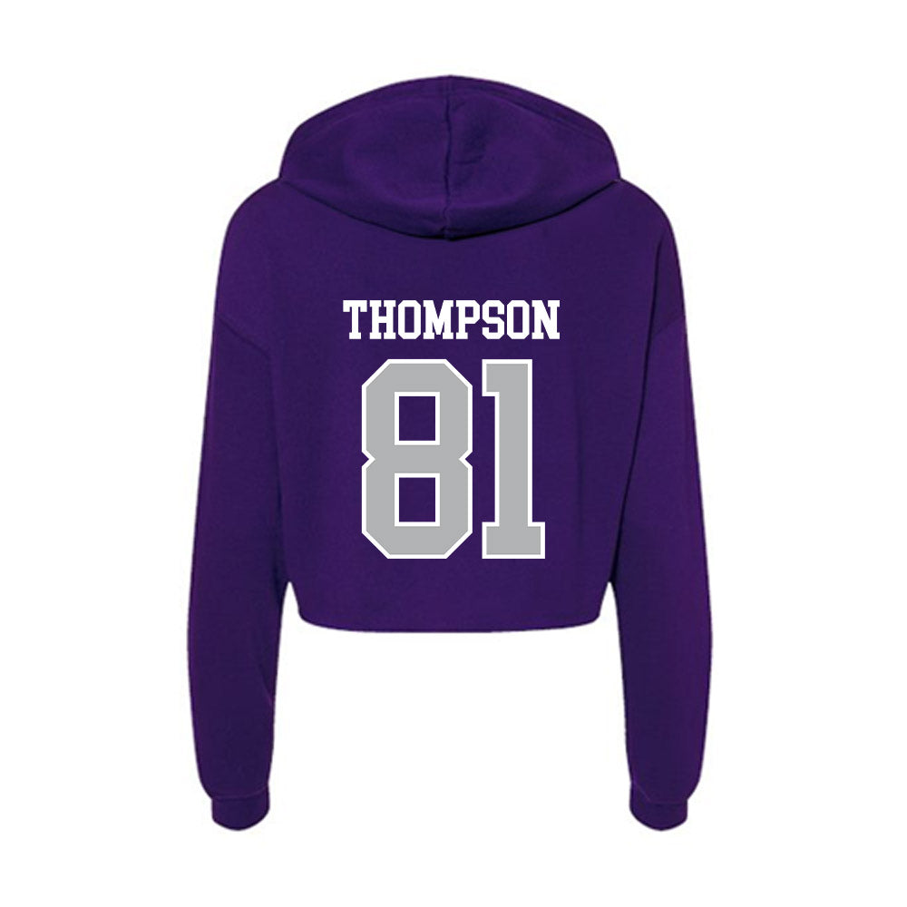 SBU - NCAA Football : Alexzander Thompson - Classic Shersey Women's Crop Fleece Hoodie-1