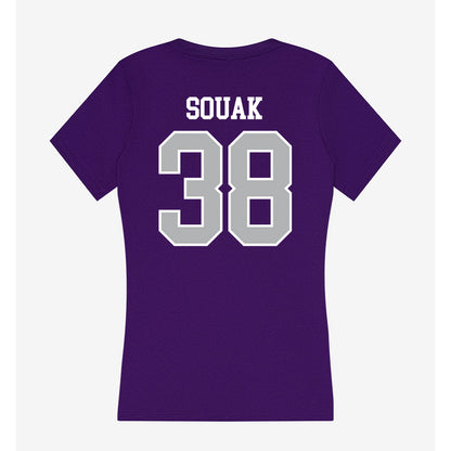 SBU - NCAA Men's Soccer : Nadir Souak - Classic Shersey Women's V-Neck T-Shirt-1