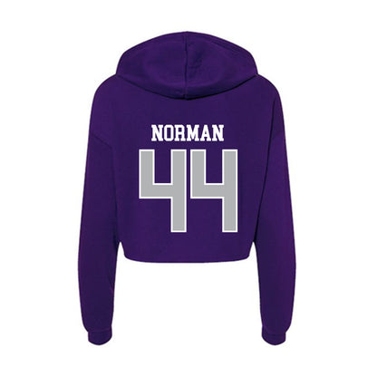SBU - NCAA Baseball : Caden Norman - Classic Shersey Women's Crop Fleece Hoodie-1