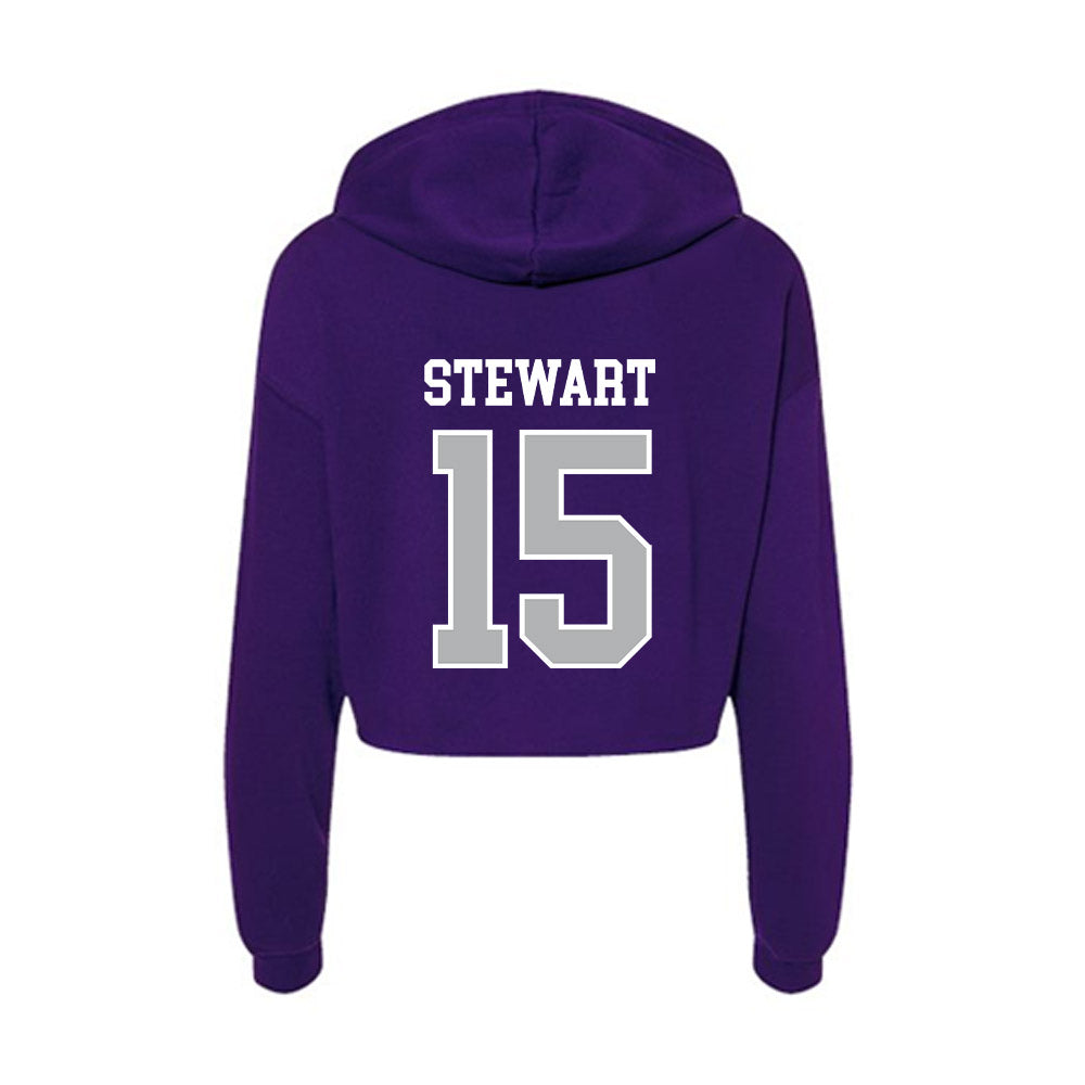 SBU - NCAA Baseball : Eli Stewart - Classic Shersey Women's Crop Fleece Hoodie-1