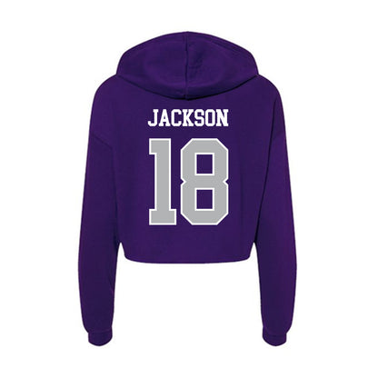 SBU - NCAA Softball : Talyn Jackson - Classic Shersey Women's Crop Fleece Hoodie-1