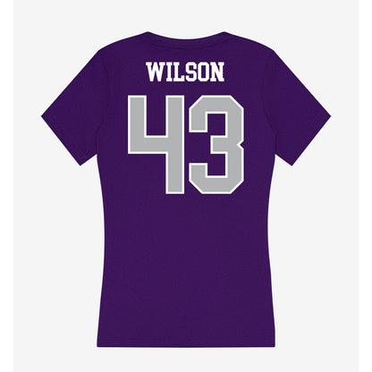 SBU - NCAA Football : Luca Wilson - Classic Shersey Women's V-Neck T-Shirt-1