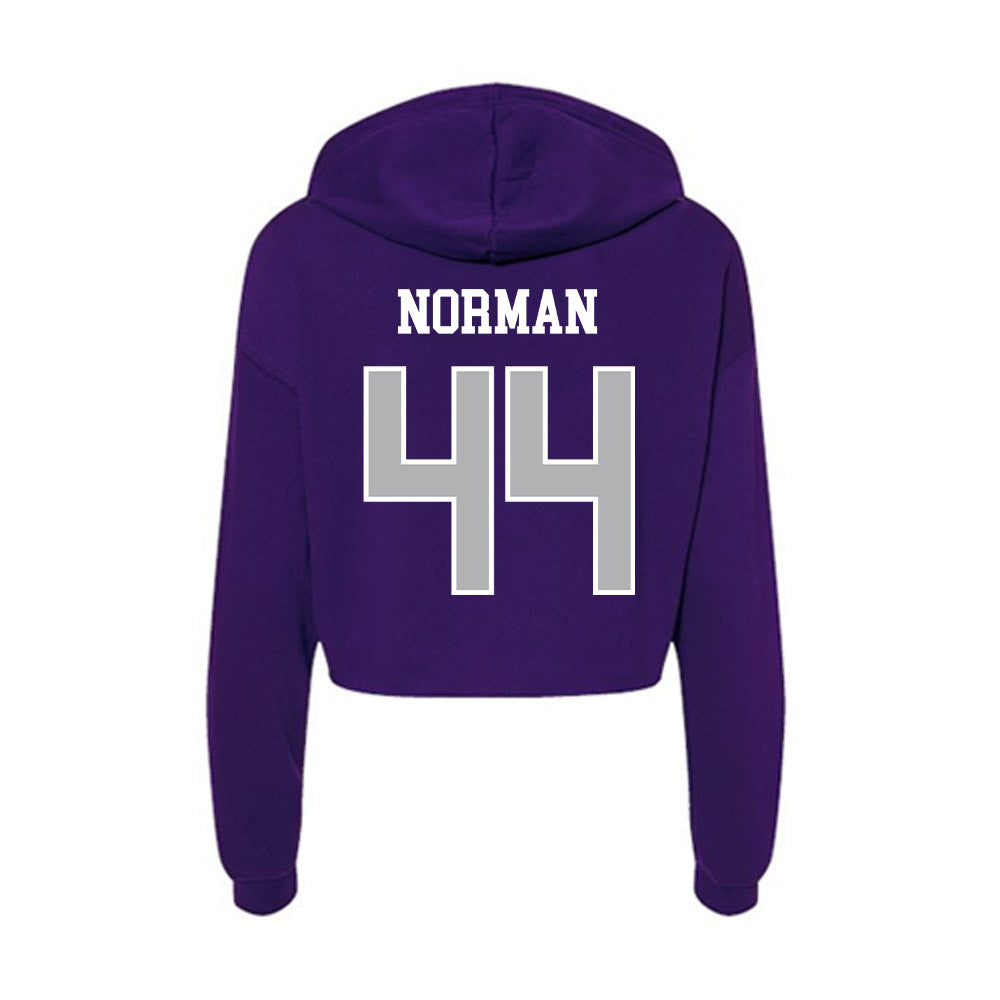 SBU - NCAA Baseball : Caden Norman - Classic Shersey Women's Crop Fleece Hoodie-1