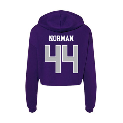 SBU - NCAA Baseball : Caden Norman - Classic Shersey Women's Crop Fleece Hoodie-1
