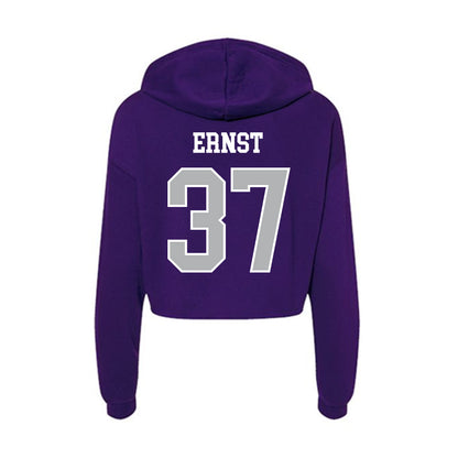 SBU - NCAA Football : Braxton Ernst - Classic Shersey Women's Crop Fleece Hoodie-1
