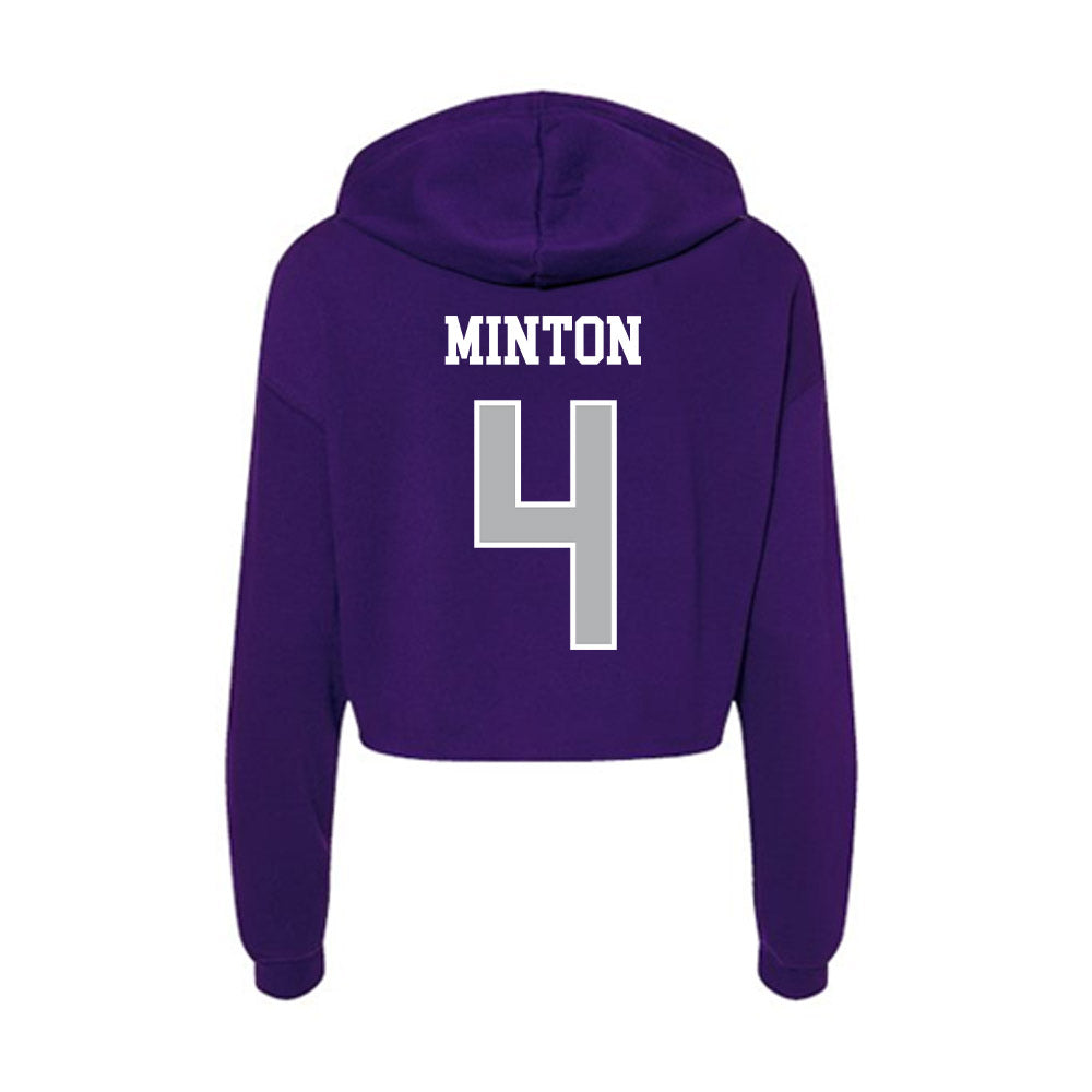 SBU - NCAA Softball : Ava Minton - Classic Shersey Women's Crop Fleece Hoodie-1