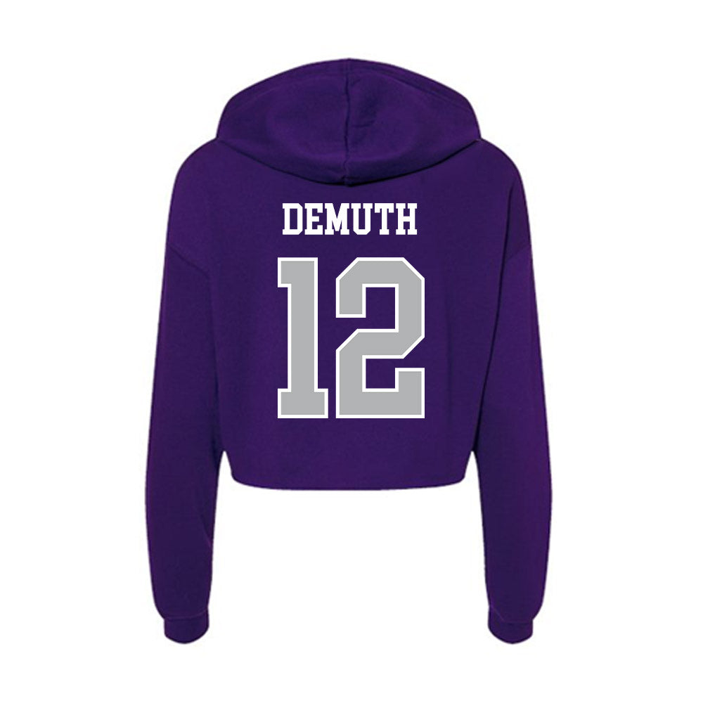 SBU - NCAA Women's Volleyball : Marissa Demuth - Classic Shersey Women's Crop Fleece Hoodie-1