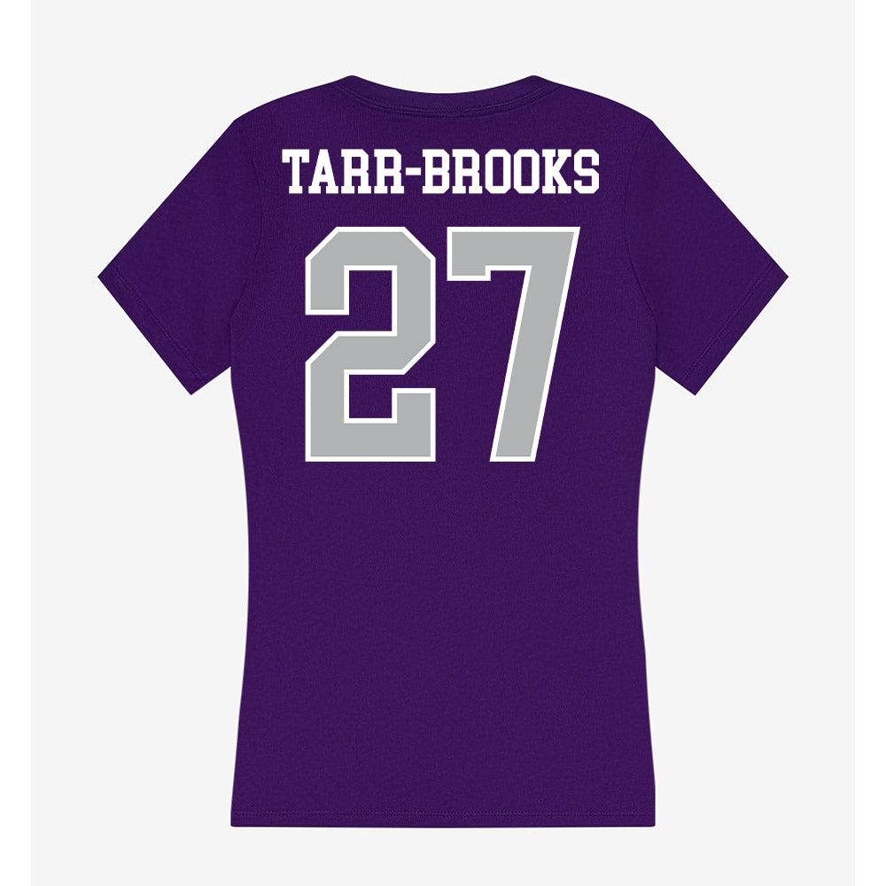 SBU - NCAA Football : Dominic Tarr-Brooks - Classic Shersey Women's V-Neck T-Shirt-1