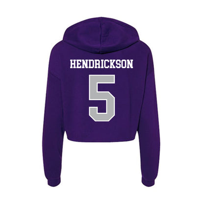 SBU - NCAA Softball : Mia Hendrickson - Classic Shersey Women's Crop Fleece Hoodie-1